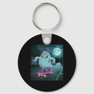 Ghost Summerween Just Waiting For Halloween Key Ring