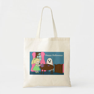Ghost Tea Party Cute Personalise Tote Bag