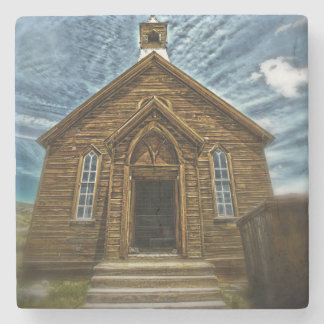 Ghost Town Church Stone Coaster
