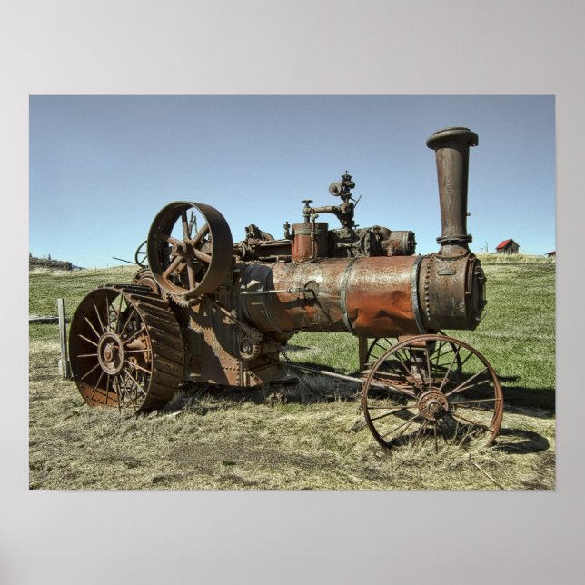 Ghost Town Steam Tractor Poster (Front)