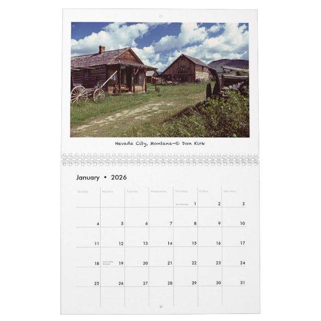 Ghost Towns of the American West Calendar (Jan 2026)