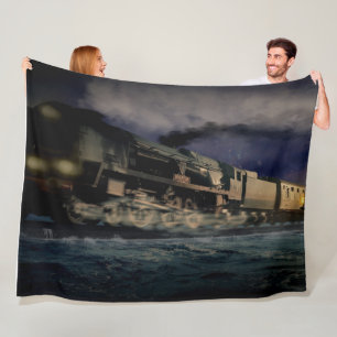 GHOST TRAIN FLEECE BLANKET