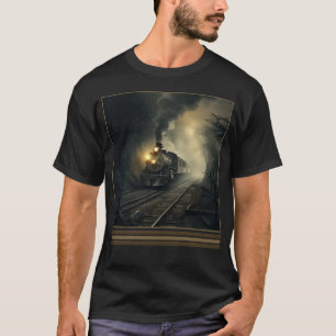 Ghost Train Vintage Gothic Halloween T Shirt