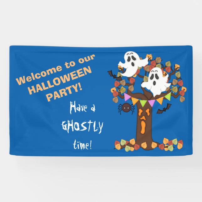 Ghost Tree Halloween Banner (Horizontal)