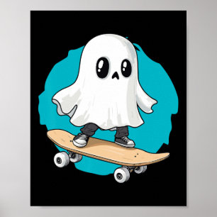 Ghost Trippy Vaporwave Halloween Techno Rave Edm M Poster