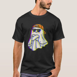 Ghost Trippy Vaporwave Halloween Techno Rave EDM M T-Shirt