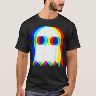 Ghost Trippy Vaporwave Halloween Techno Rave T-Shirt
