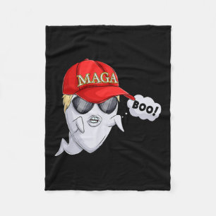 Ghost Trump Halloween Costume  Fleece Blanket