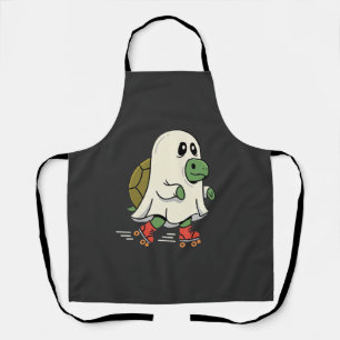 Ghost Turtle Roller Skates Halloween Design_1 Apron
