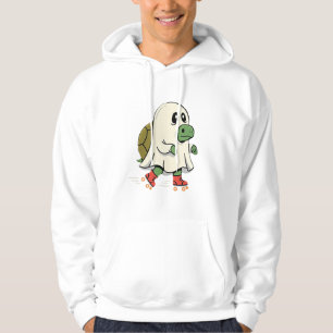 Ghost Turtle Roller Skates Halloween Design_1 Hoodie