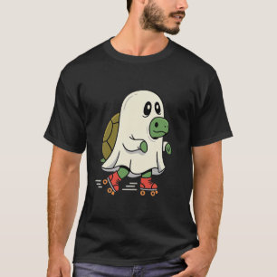 Ghost Turtle Roller Skates Halloween Design_1 T-Shirt