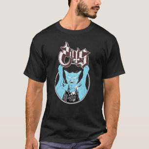 Ghost Vintage Halloween Meow Cat Friend Rock Ghost T-Shirt