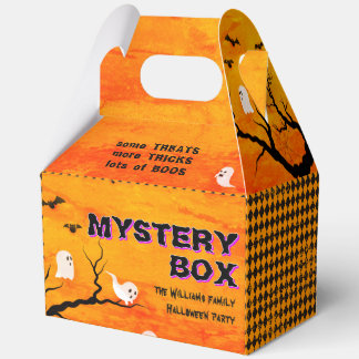 Ghost Vintage Treat Tricks Halloween Party Mystery Favour Box