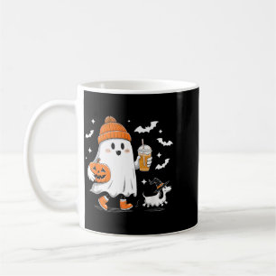 Ghost Walking Dachshund Spooky Season Halloween Coffee Mug