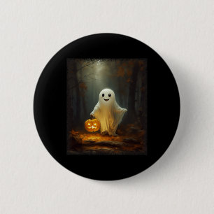 Ghost Walking In The Forest Halloween Costume Men  6 Cm Round Badge