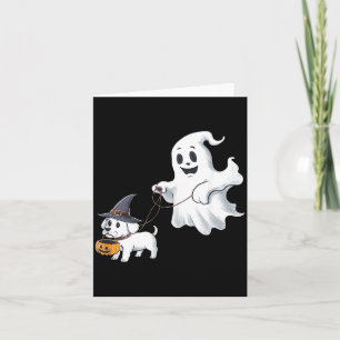 Ghost Walks The Dog Halloween Card