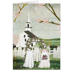 Ghost Wedding blank Card