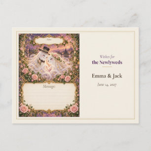 Ghost Wedding Guest Book Wishes Postcard