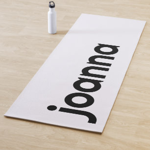 Ghost White Modern Name Stylish Simple Yoga Mat