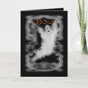 Ghost White Scroll Border Card
