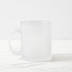 Ghost White Solid Colour Frosted Glass Coffee Mug