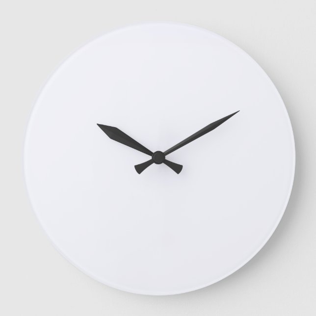 Ghost White Solid Colour Large Clock (Front)