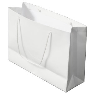 Ghost White Solid Colour Large Gift Bag