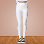 Ghost White Solid Colour  Leggings<br><div class="desc">Ghost White Solid Colour</div>