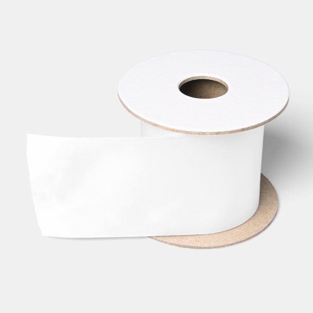 Ghost White Solid Colour Satin Ribbon (Spool)