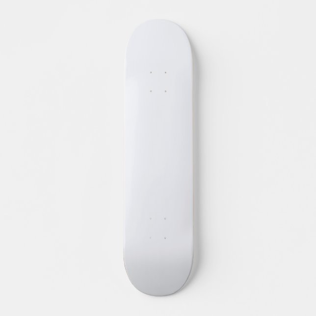 Ghost White Solid Colour Skateboard (Front)