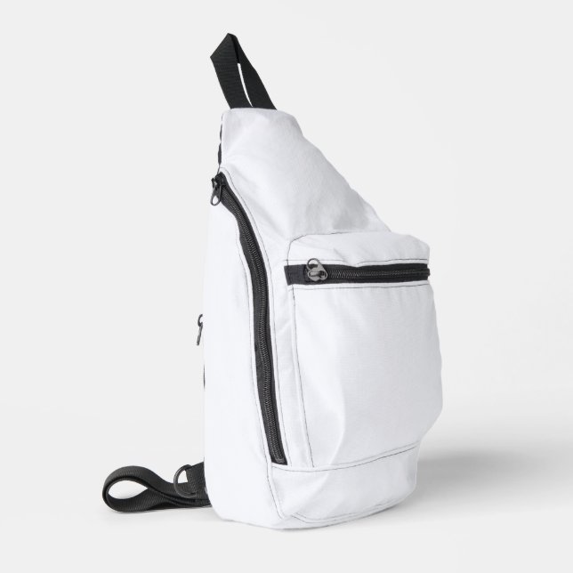 Ghost White Solid Colour Sling Bag (Left Corner)