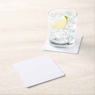 Ghost White Square Paper Coaster