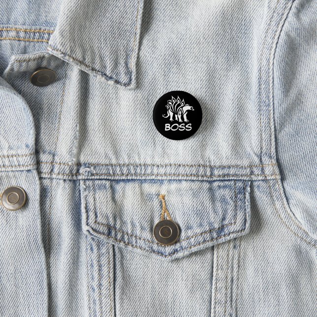 Ghost White Stegosaurus Spiked  Dinosaur  3 Cm Round Badge (In Situ)