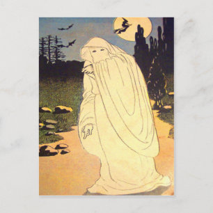 Ghost Witch Bat Moon Spirit Postcard