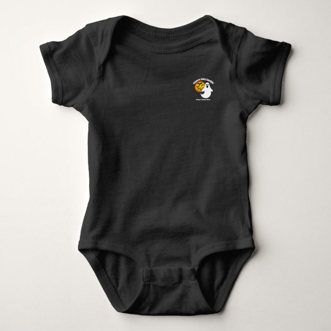 Ghost With Bats In The Moonlight Baby Bodysuit (Front)