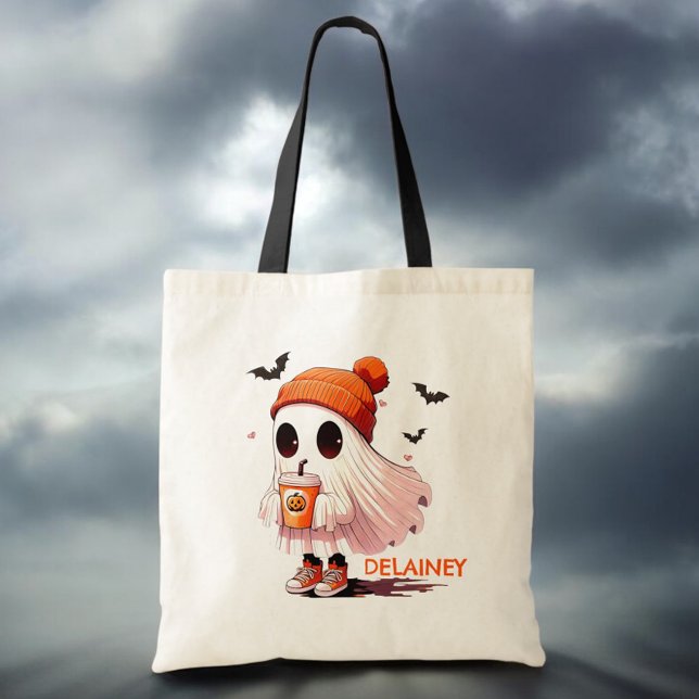 Ghost WIth Drink Bats Halloween Candy Bag Custom (Creator Uploaded)