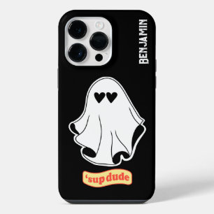 Ghost with Love eyes 'sup dude Customisable iPhone 14 Pro Max Case
