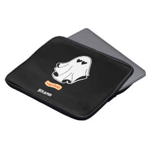 Ghost with Love eyes 'sup dude Customisable Laptop Sleeve