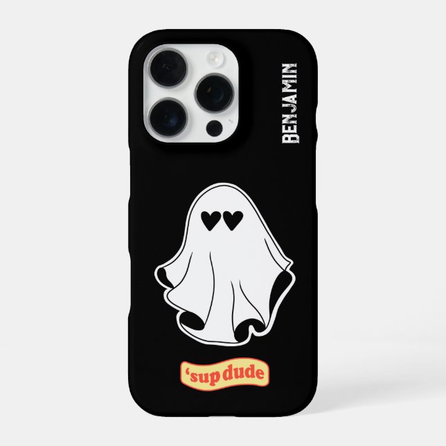 Ghost with Love eyes 'sup dude iPhone Case (Back)