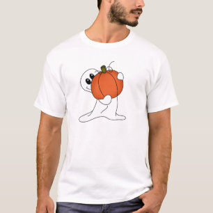 Ghost with Orange Pumpkin T-Shirt