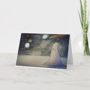 Ghost with stars card