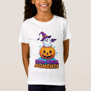 Ghost With Witch Hat For Halloween Costume Fun 🦇 T-Shirt