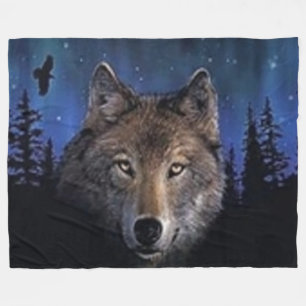 GHOST WOLF FLEECE BLANKET