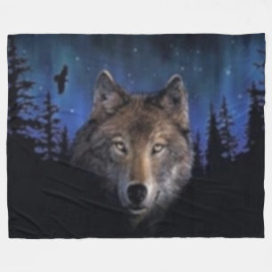 GHOST WOLF FLEECE BLANKET
