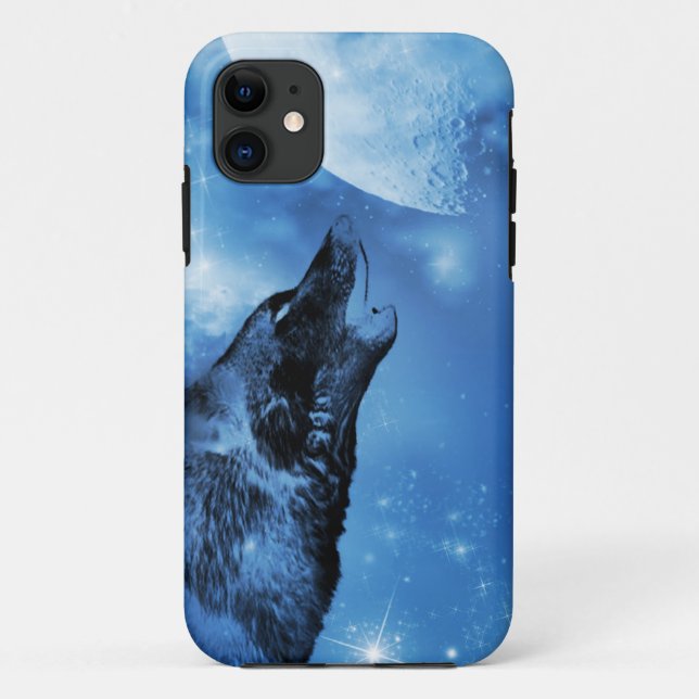 Ghost wolf howling at the moon Case-Mate iPhone case (Back)