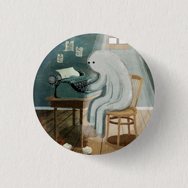 Ghost Writer 3 Cm Round Badge (Front)