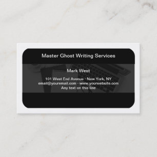 Ghost Writing Services Modern  Business Card