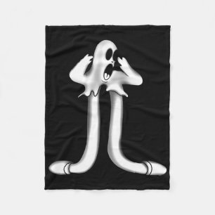 Ghost X Koko The Clown Scary Goth  Fleece Blanket