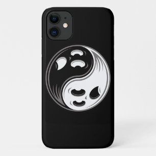 Ghost Yin Yang Black and White iPhone 11 Case