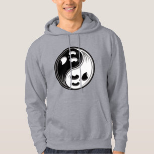 Ghost Yin Yang Black and White Hoodie